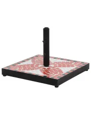 Ceramiczna podstawa do parasola terakota + biały - Jobres w sklepie Edinos.pl