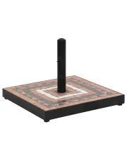 Ceramiczna kwadratowa podstawa do parasola terakota + czarny - Jobres w sklepie Edinos.pl