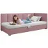 Pojedyncze łóżko tapicerowane brudny róż + ecru Trianta - 5 rozmiarów