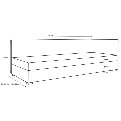 Wymiary łóżka młodzieżowego Tuwini