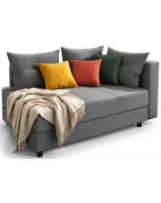 Szary nowoczesny tapczan z funkcją spania - Nixon w sklepie Edinos.pl