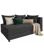 Grafitowy rozkładany tapczan jednoosobowy - Nixon w sklepie Edinos.pl