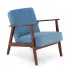 Niebieski fotel w stylu vintage Conti 3X