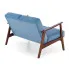 Niebieska sofa drewniana Conti 4X