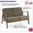 Oliwkowa dwuosobowa sofa Conti 4X