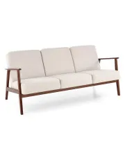 3-osobowa tapicerowana sofa w kolorze jasnego beżu - Conti 5X w sklepie Edinos.pl