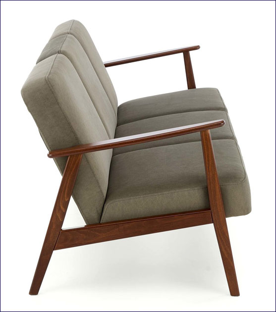 Oliwkowa sofa w stylu retro Alexander 5X