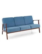 Niebieska trzyosobowa sofa w stylu vintage - Conti 5X w sklepie Edinos.pl