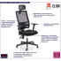 Czarny ergonomiczny fotel Fercuz