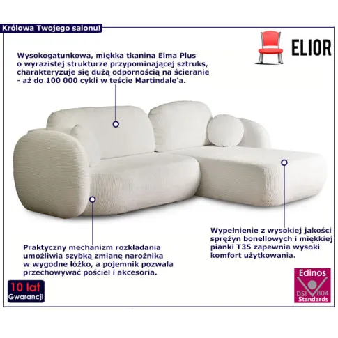 Sofa narożna z funkcją spania Urbi 3X