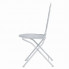 widok boczny krzesła z zestawu białych mebli ogrodowych lamia
