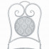 oparcie krzesła z zestawu białych mebli ogrodowych lamia