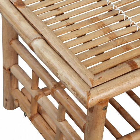 Blat stolika z zestawu bambusowych mebli ogrodowych z poduszkami Mollie 3X