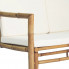 Siedzisko ławki z zestawu bambusowych mebli ogrodowych z poduszkami Mollie 3X