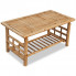 Stolik z zestawu bambusowych mebli ogrodowych z poduszkami Mollie 3X