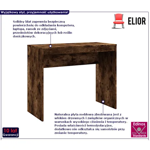 Amantea biurko w kolorze przydymionego dębu