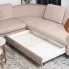 Duży narożnik w stylu glamour do salonu Kermiza