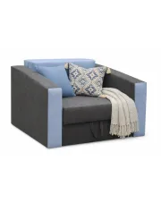 Szaro-niebieski rozkładany fotel amerykanka  - Dorilla 16X w sklepie Edinos.pl