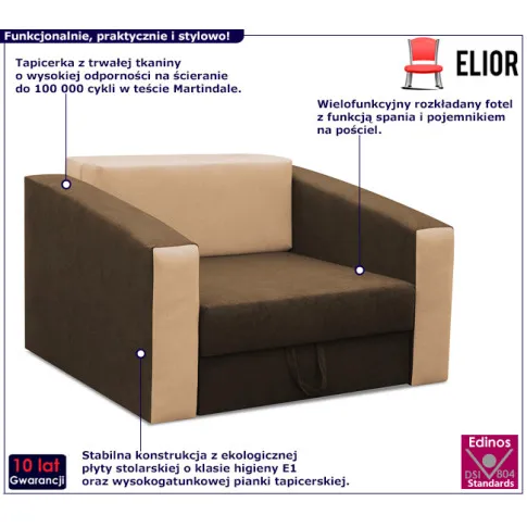  Brązowy fotel wypoczynkowy Zolico 20X