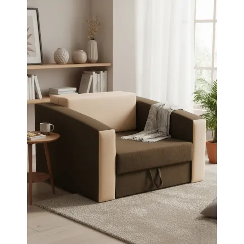 Brązowy fotel rozkładany amerykanka z funkcją spania   Dorilla 20X