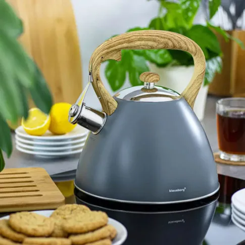 Prezentacja szarego czajnika na indukcję Jureso 4X