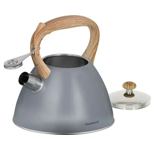 Szary czajnik z gwizdkiem 3L Jureso 4X