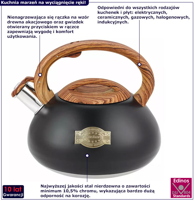 Czajnik Amelia 6X czarny