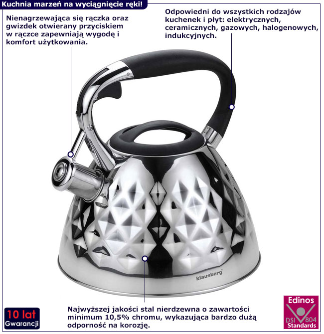 Czajnik Illos 3X srebrny