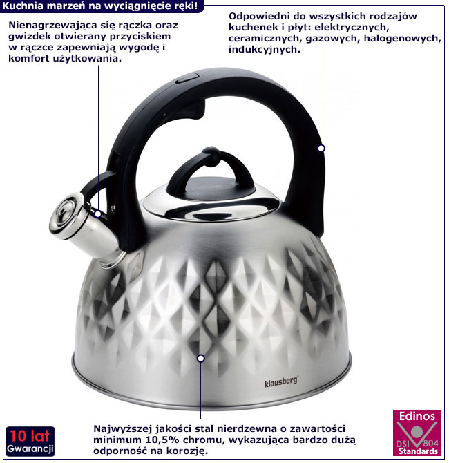 Czajnik Gigrox 3X srebrny