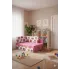 Różowy młodzieżowy rozkładany tapczan w sowy   Paster 9X