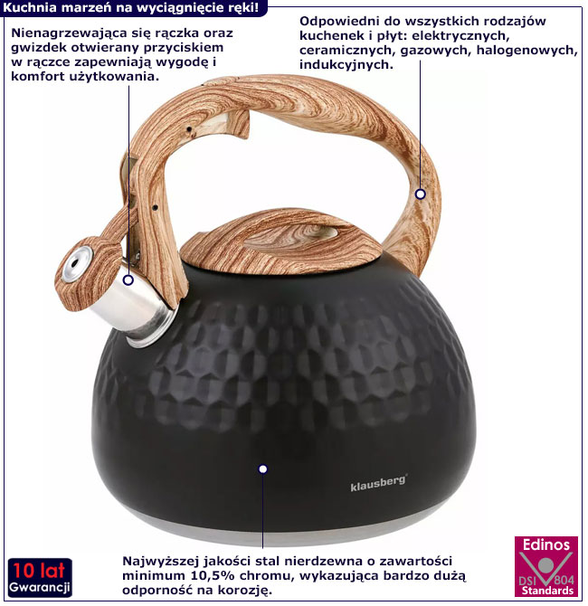 Czajnik Illos 5X czarny