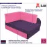 Różowo-fioletowy rozkładany tapczan  Sarezo 18X 