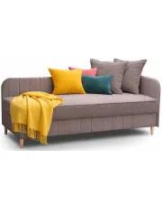 Różowy tapicerowany tapczan młodzieżowy - Netis w sklepie Edinos.pl