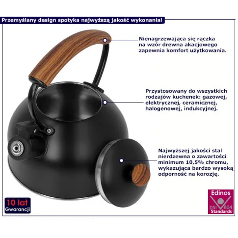 Czajnik z gwizdkiem 2,5L Kilexo 9X
