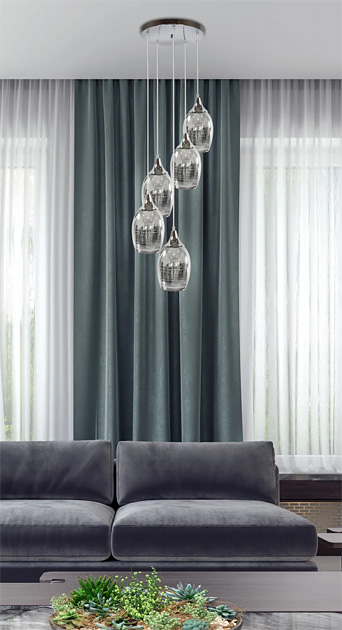Nowoczesna potrójna lampa D147-Nerclo