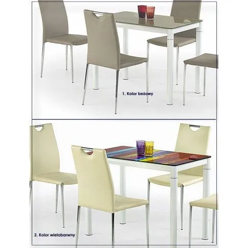 Szczegółowe zdjęcie nr 4 produktu Stół szklany Iren - wielobarwny