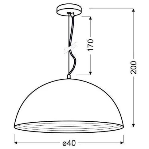 Wymiary lampy wiszącej D149-Tiremi