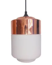 Miedziana nowoczesna lampa wisząca - D155-Bervox w sklepie Edinos.pl