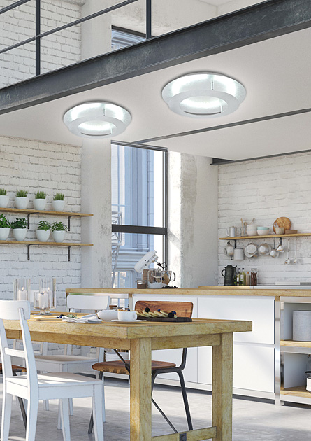 Nowoczesna srebrny lampa sufitowa D155-Vetrix