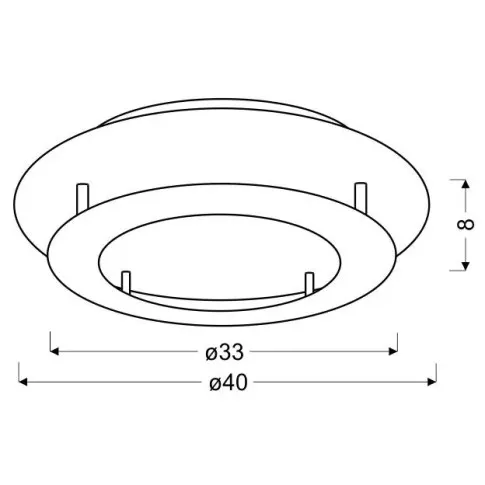Wymiary plafonu D157 Vetrix