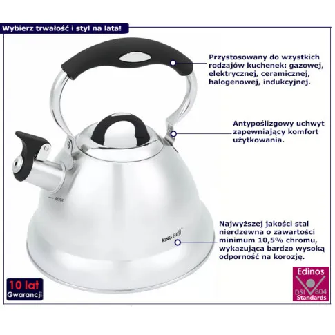 Czajnik z gwizdkiem 3,1 LGorevi 6X