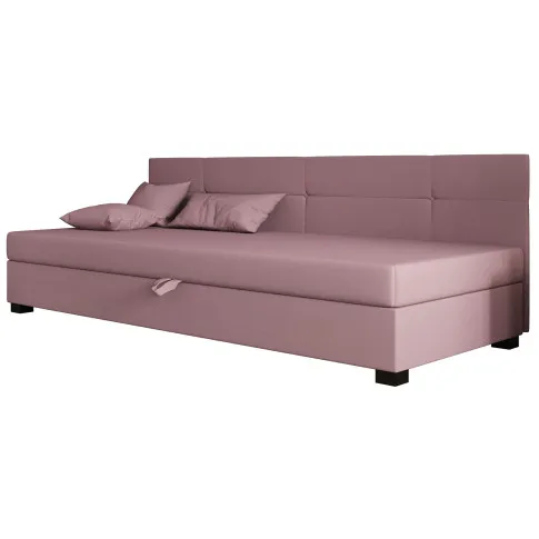 Różowy tapczan z pikowanym bokiem Brioso