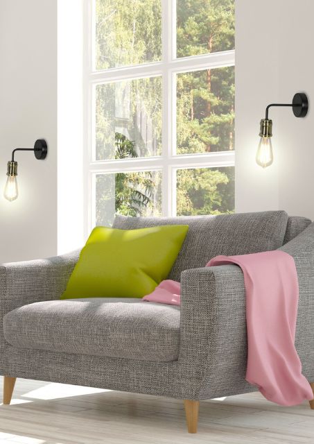 Czarny kinkiet loft - K531-Nadox