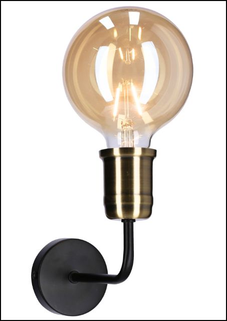 Czarny kinkiet loft - K531-Nadox