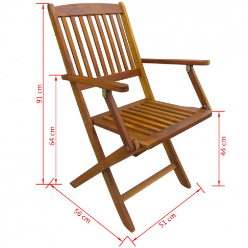 wymiary krzesła z zestawu mebli ogrodowych tony 2x