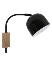 Czarny metalowy kinkiet regulowany - D158-Tema w sklepie Edinos.pl