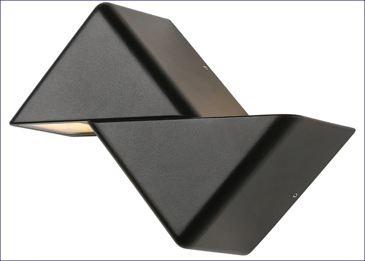 Czarny metalowy kinkiet zewnętrzny D160-Petres