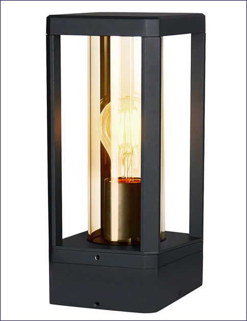 Czarny metalowy kinkiet zewnętrzny D161-Zitres