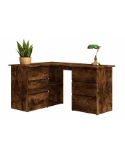 Biurko narożne w kolorze przydymionego dębu - Favixo w sklepie Edinos.pl