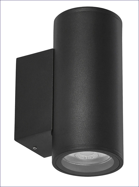 Czarny metalowy kinkiet zewnętrzny D169-Roland